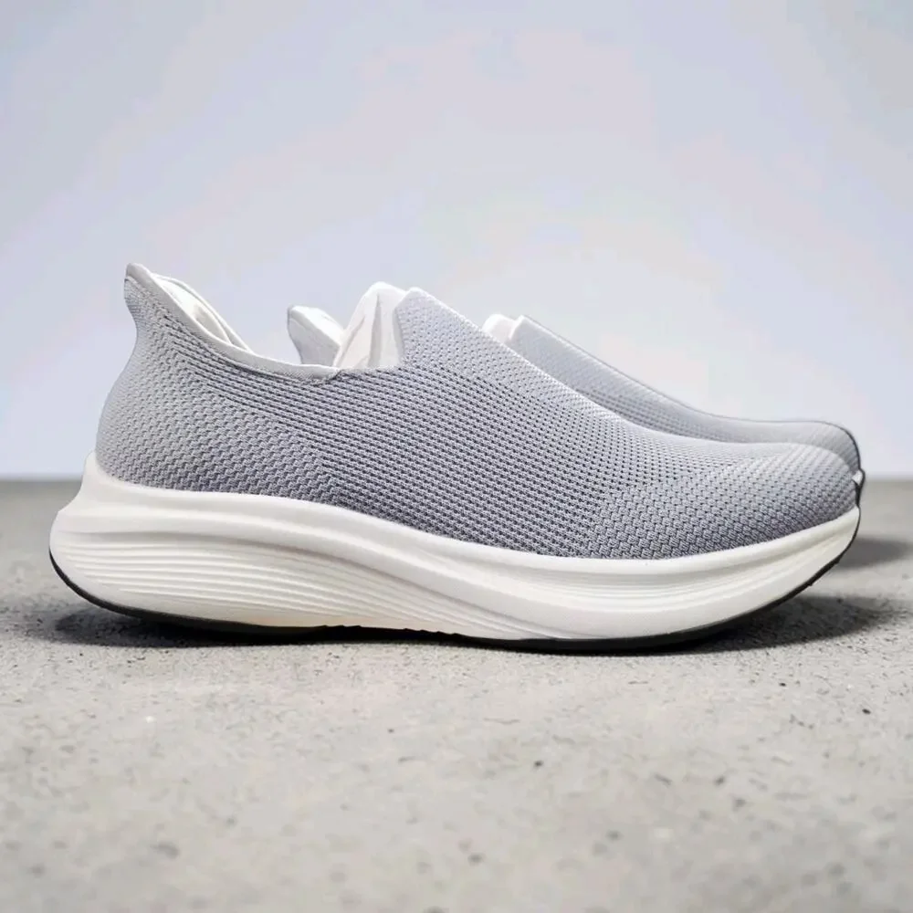 Bruno Marc Men's Slip On Walking Sneakers Grey Knit Casual Loafers Shoes Size 12